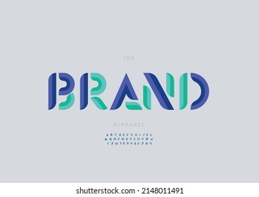 Vector of stylized brand alphabet and font