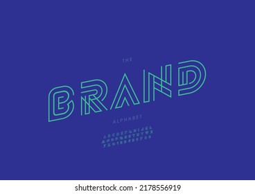 Vector of stylized brand alphabet and font