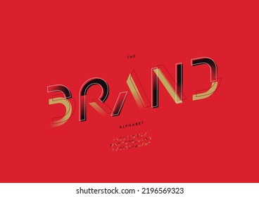 Vector of stylized brand alphabet and font