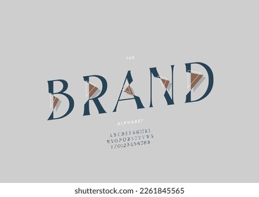 Vector of stylized brand alphabet and font