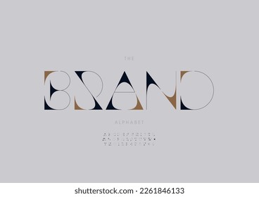 Vector of stylized brand alphabet and font