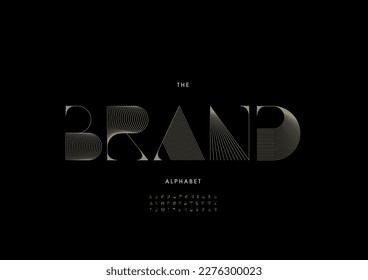 Vector of stylized brand alphabet and font