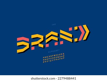 Vector of stylized brand alphabet and font