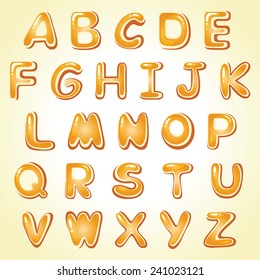 vector of stylized bread alphabets