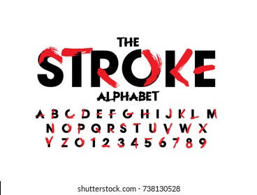 Vector Stylized Brushy Font Alphabet Stock Vector (Royalty Free) 738130528