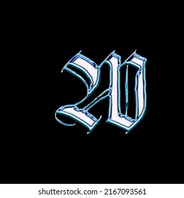 Vector of stylized calligraphic font and alphabet
