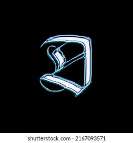 Vector of stylized calligraphic font and alphabet