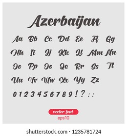Vector of stylized calligraphic font and alphabet.Premium quality.