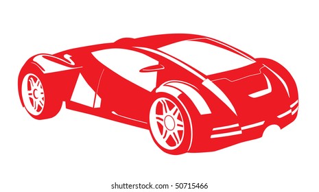 Vector stylized car