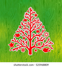 Vector stylized Christmas tree