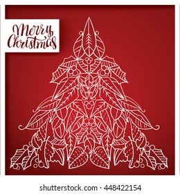 Vector stylized Christmas tree.Vector illustration EPS10.