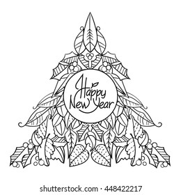 Vector stylized Christmas tree.Vector illustration EPS10.
