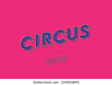 Vector of stylized circus alphabet and font