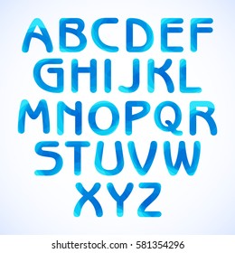 Vector Stylized Colored Font And Alphabet