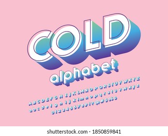 Vektorgrafik des stylisierten, bunten Alphabets
