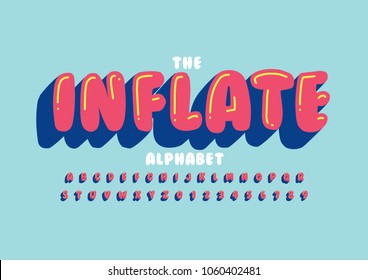 Vector of stylized colorful font and alphabet Vector of stylized colorful font and alphabet