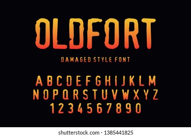 Vector of stylized colorful font and alphabet for logo designs