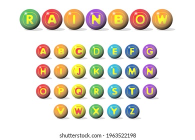 Vector of stylized colorful font and alphabet. EPS 10.
