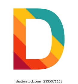 Vector of stylized colorful font and alphabet, font D