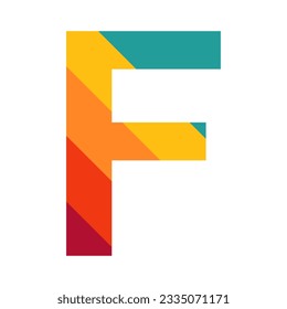 Vector of stylized colorful font and alphabet, font F