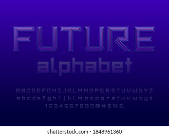 Vector of stylized colorful lines alphabet design