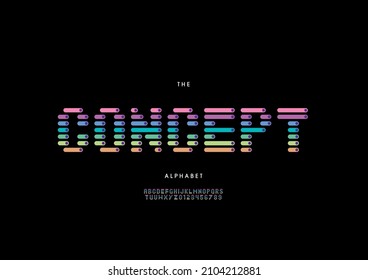 Vector of stylized concept alphabet and font