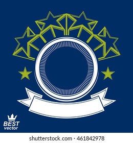 Vector stylized corporate design element, celebrative stars web emblem. Union and solidarity theme Ã¢?? eps8 heraldic object.