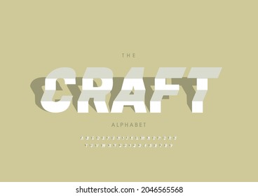 Vector of stylized craft alphabet and font