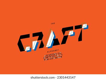 Vektorgrafik von Schriftart und Alphabet für stilisierte Fahrzeuge