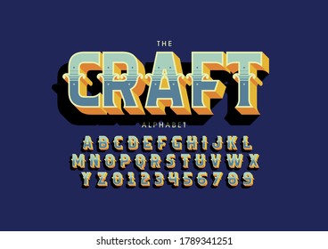 Vector Of Stylized Crafty Font Alphabet