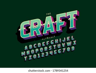 Vector Of Stylized Crafty Font Alphabet