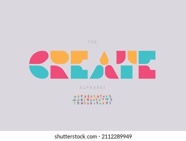 Vector de creación estilizada de alfabeto y fuente