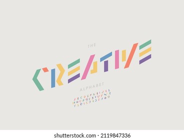 Vector of stylized creative alphabet and font