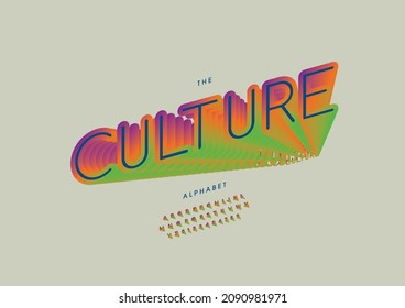 Vector of stylized culture alphabet and font