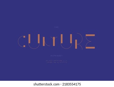 Vector of stylized culture alphabet and font