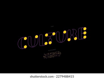 Vector of stylized culture alphabet and font