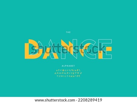 Vector of stylized dance alphabet and font