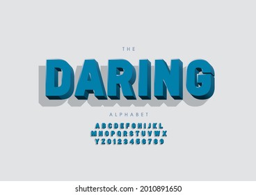 Vector of stylized daring alphabet and font