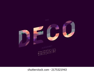Vector of stylized deco alphabet and font