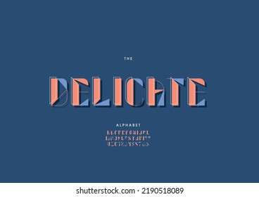 Vector of stylized delicate alphabet and font