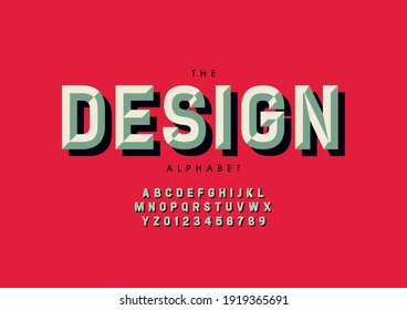 Vector of stylized design alphabet and font