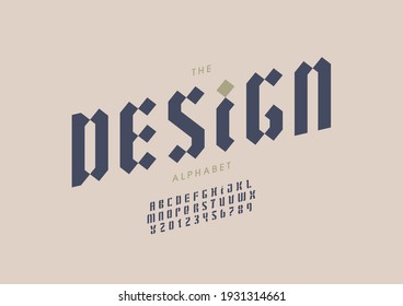 Vector of stylized design alphabet and font