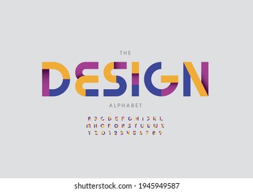 Vector of stylized design alphabet and font