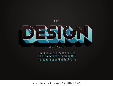 Vector of stylized design alphabet and font