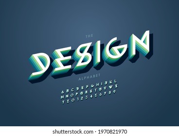 Vector of stylized design alphabet and font