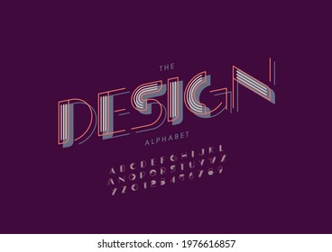 Vector of stylized design alphabet and font