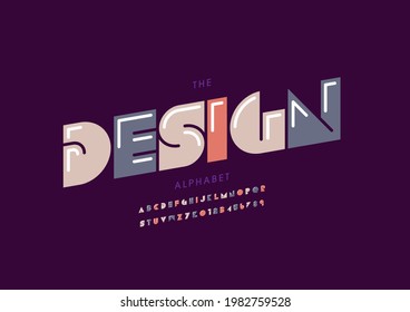Vector of stylized design alphabet and font