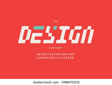 Vector of stylized design alphabet and font