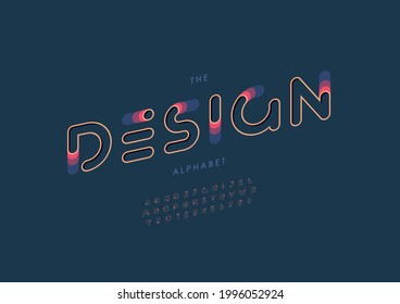 Vector of stylized design alphabet and font