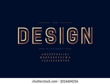 Vector of stylized design alphabet and font